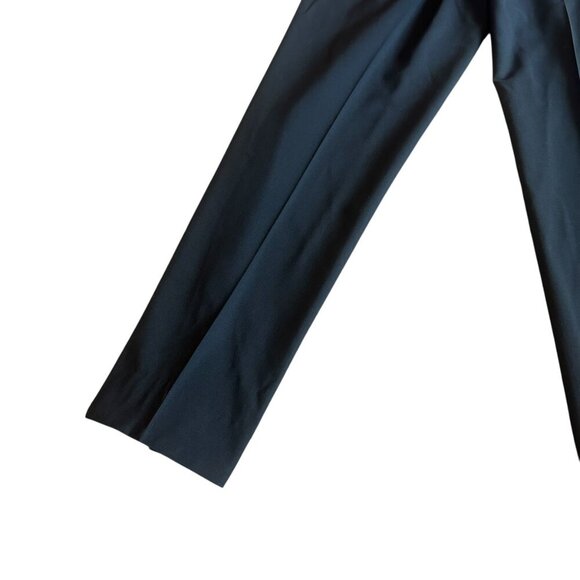 Vince. Black Cropped Length Trousers Pants Slacks Pleated Stripe Size 12 Women's - Picture 8 of 10